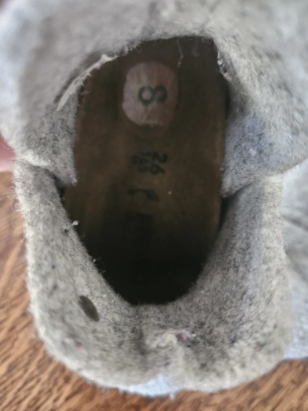 Birkenstock Kids Gray Wool Booties Unisex EU 26 US 8 Made in Italy